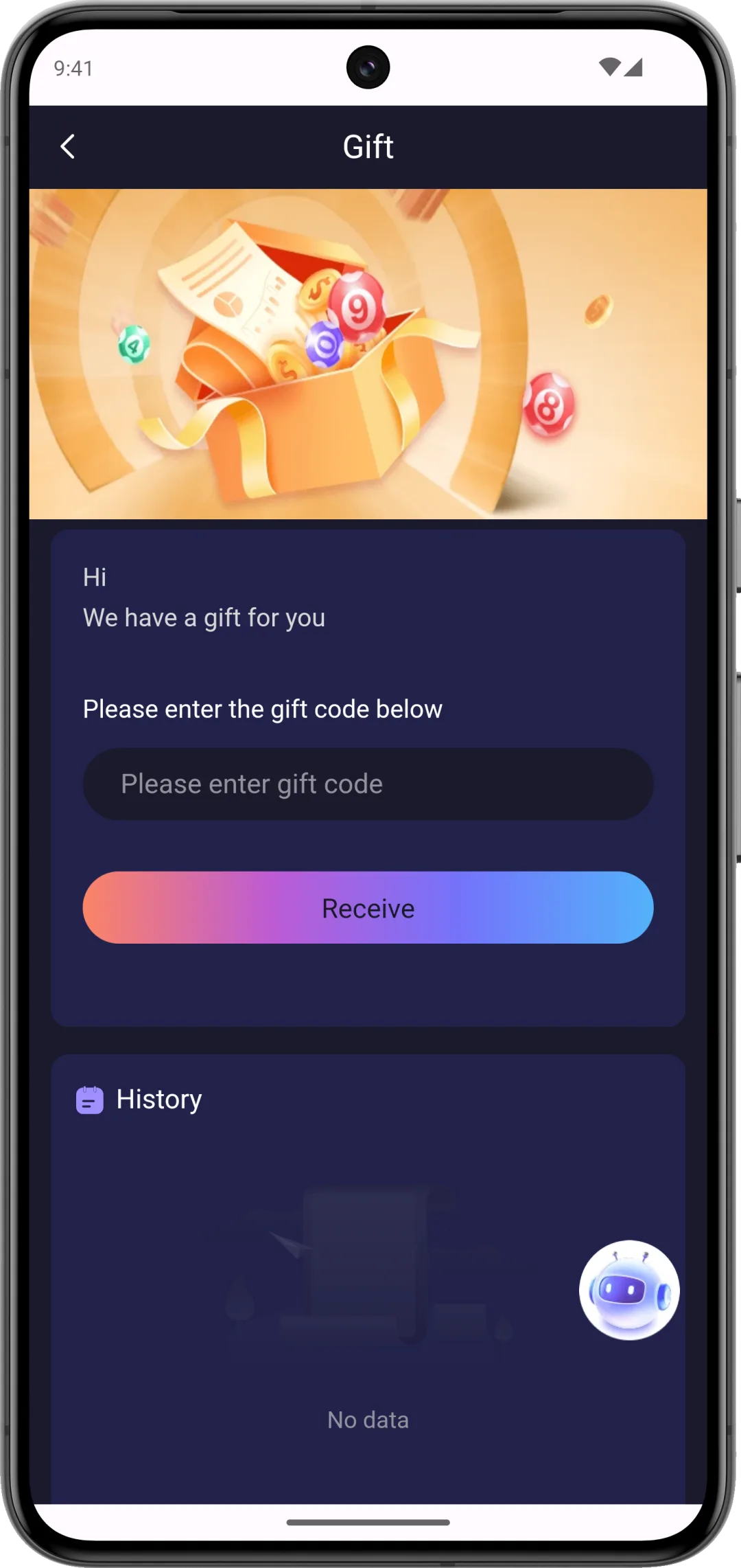 Daman Games gift-code redemption page where promo codes and bonus rewards can be claimed